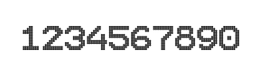 10×12数字点阵字体 ddN1012AA0374