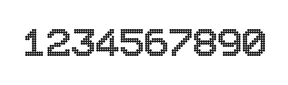 10×12数字点阵字体 ddN1012AA0375