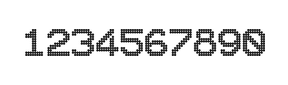 10×12数字点阵字体 ddN1012AA0378