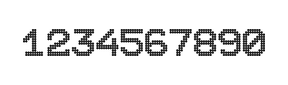 10×12数字点阵字体 ddN1012AA0381
