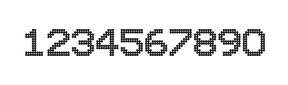 10×12数字点阵字体 ddN1012AA0383