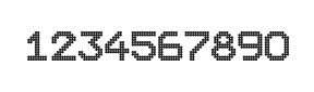 10×12数字点阵字体 ddN1012AA0390