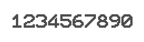 10×12数字点阵字体 ddN1012AA0392