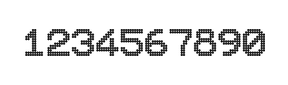 10×12数字点阵字体 ddN1012AA0398