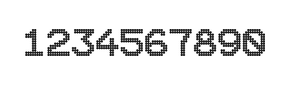 10×12数字点阵字体 ddN1012AA0400