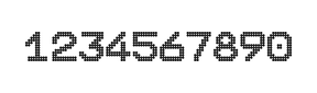 10×12数字点阵字体 ddN1012AA0404
