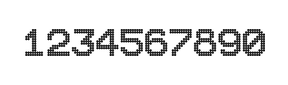 10×12数字点阵字体 ddN1012AA0407