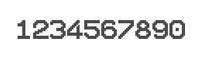 10×12数字点阵字体 ddN1012AA0416