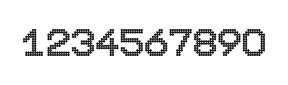 10×12数字点阵字体 ddN1012AA0420
