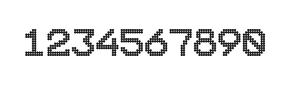 10×12数字点阵字体 ddN1012AA0426