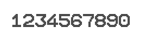 10×12数字点阵字体 ddN1012AA0427