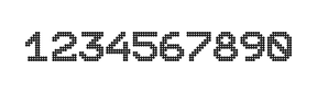 10×12数字点阵字体 ddN1012AA0428
