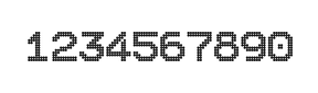 10×12数字点阵字体 ddN1012AA0430