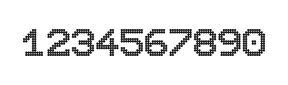 10×12数字点阵字体 ddN1012AA0436
