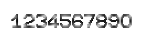 10×12数字点阵字体 ddN1012AA0439