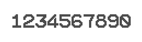 10×12数字点阵字体 ddN1012AA0441