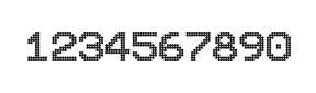 10×12数字点阵字体 ddN1012AA0445