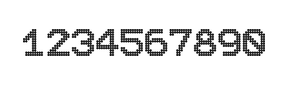10×12数字点阵字体 ddN1012AA0446