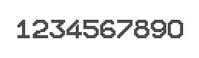 10×12数字点阵字体 ddN1012AA0451
