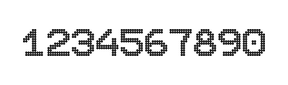 10×12数字点阵字体 ddN1012AA0458