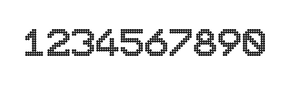 10×12数字点阵字体 ddN1012AA0460