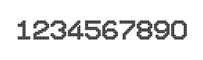 10×12数字点阵字体 ddN1012AA0469