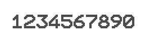 10×12数字点阵字体 ddN1012AA0475