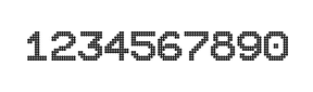 10×12数字点阵字体 ddN1012AA0477