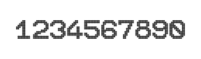 10×12数字点阵字体 ddN1012AA0479