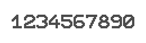 10×12数字点阵字体 ddN1012AA0484