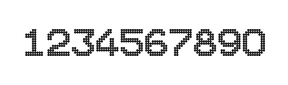 10×12数字点阵字体 ddN1012AA0491