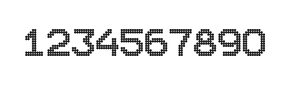 10×12数字点阵字体 ddN1012AA0492