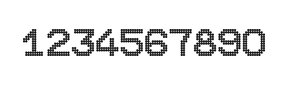 10×12数字点阵字体 ddN1012AA0493