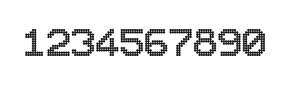 10×12数字点阵字体 ddN1012AA0498