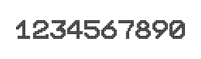 10×12数字点阵字体 ddN1012AA0499