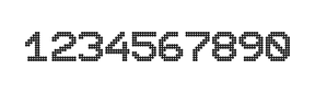 10×12数字点阵字体 ddN1012AA0500
