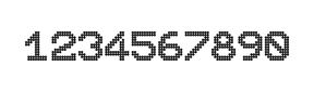 10×12数字点阵字体 ddN1012AA0501