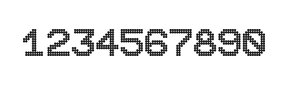 10×12数字点阵字体 ddN1012AA0505