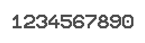 10×12数字点阵字体 ddN1012AA0507