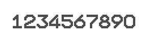 10×12数字点阵字体 ddN1012AA0508