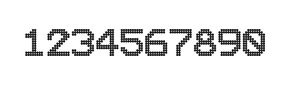 10×12数字点阵字体 ddN1012AA0515