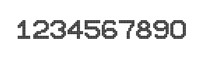 10×12数字点阵字体 ddN1012AA0517