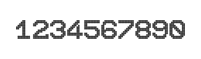 10×12数字点阵字体 ddN1012AA0518