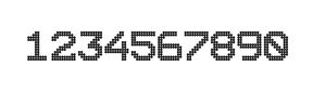 10×12数字点阵字体 ddN1012AA0519