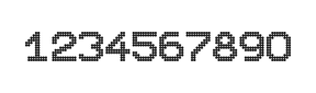 10×12数字点阵字体 ddN1012AA0520