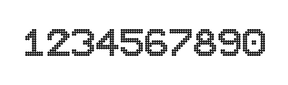 10×12数字点阵字体 ddN1012AA0521