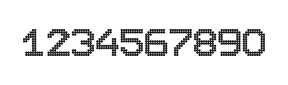 10×12数字点阵字体 ddN1012AA0524