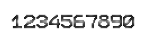10×12数字点阵字体 ddN1012AA0528