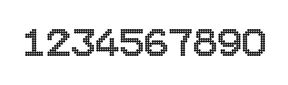 10×12数字点阵字体 ddN1012AA0534
