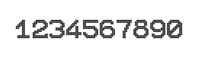 10×12数字点阵字体 ddN1012AA0538